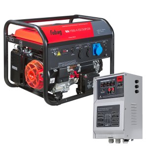 Бензиновый генератор FUBAG BS 7500 A ES DUPLEX с электростартером и коннектором автоматики + Блок автоматики Startmaster BS 11500 (230 В) для бензиновых генераторов в ПОДАРОК