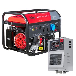 Бензиновый генератор FUBAG BS 8500 A ES DUPLEX с электростартером и коннектором автоматики + Блок автоматики Startmaster BS 11500 (230 В) для бензиновых генераторов в ПОДАРОК