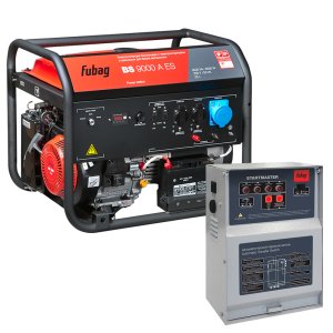 Бензиновый генератор FUBAG BS 9000 A ES с электростартером и коннектором автоматики + Блок автоматики Startmaster BS 11500 D (400 В) для трехфазных сетей в ПОДАРОК