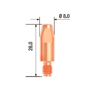 FUBAG Контактный наконечник M6х28 мм ECU D=0.9 мм (25 шт.) в Самаре фото