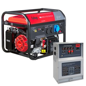 Бензиновый генератор FUBAG BS 8500 A ES DUPLEX с электростартером и коннектором автоматики + Блок автоматики Startmaster BS 11500 D (400 В) для трехфазных сетей в ПОДАРОК