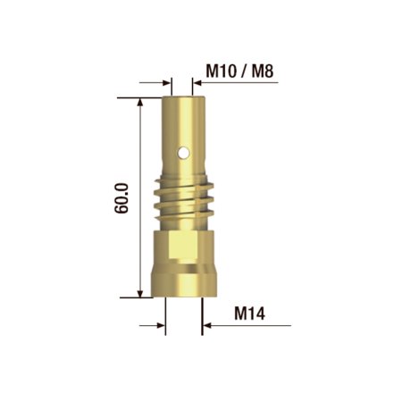 FUBAG Адаптер контактного наконечника сварочного аппарата  M10х60 мм (2 шт.) в Самаре фото