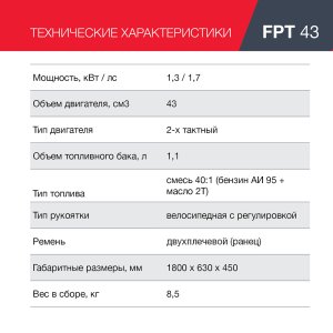 Бензиновый триммер FUBAG FPT 43 в Самаре фото