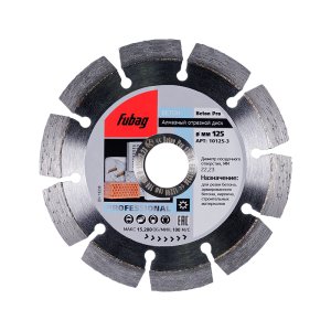 Алмазный отрезной диск FUBAG Beton Pro D125 мм/ 22.2 мм по бетону в Самаре фото