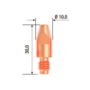 FUBAG Контактный наконечник M8х30 мм ECU D=1.4 мм (10 шт.) в Самаре фото