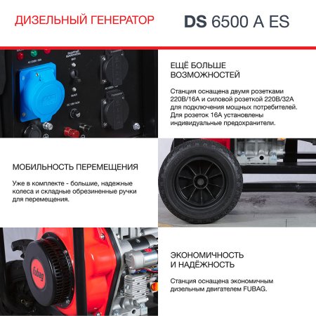FUBAG Дизельный генератор с электростартером и коннектором автоматики DS 6500 A ES в Самаре фото