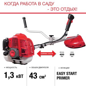 FUBAG Бензиновый триммер FPT 43 + Триммерная леска  сечение витой квадрат L 130 м * 2.4 мм в ПОДАРОК в Самаре фото