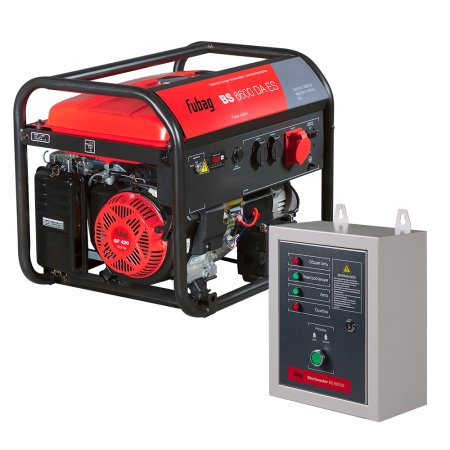 Бензиновый генератор FUBAG BS 6600 DA ES (трехфазный) с электростартером и коннектором автоматики + Блок автоматики Startmaster BS 6600 D (400 В) в ПОДАРОК
