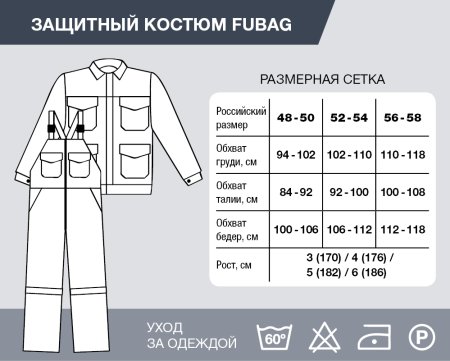 Защитный костюм Fubag размер 48-50 рост 5 в Самаре фото